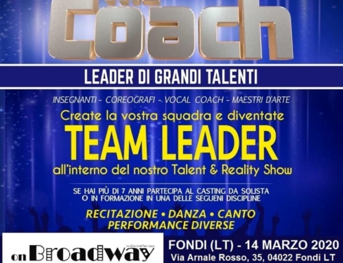 Fondi: provini per il talent “The Coach” nella casa di produzione On Broadway“